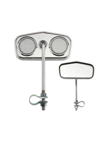 Diamond Mirror Chrome Clear Reflectors.